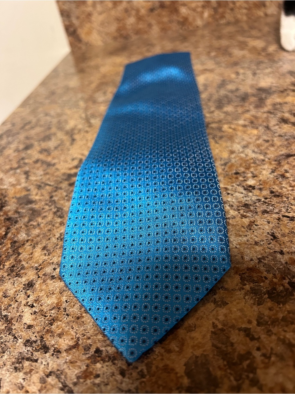 Dolcepunta Blue Geometric Silk Tie